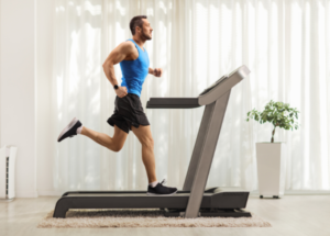 athlete running on a treadmill